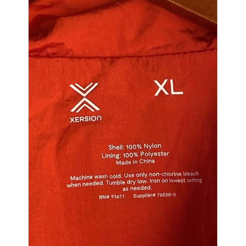 Xersion Bright Orange Lightweight Windbreaker Men's XL Quarter Zip NWT65$ Retail